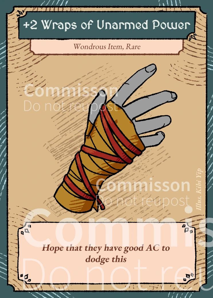 Wraps of Unarmed Power +2
