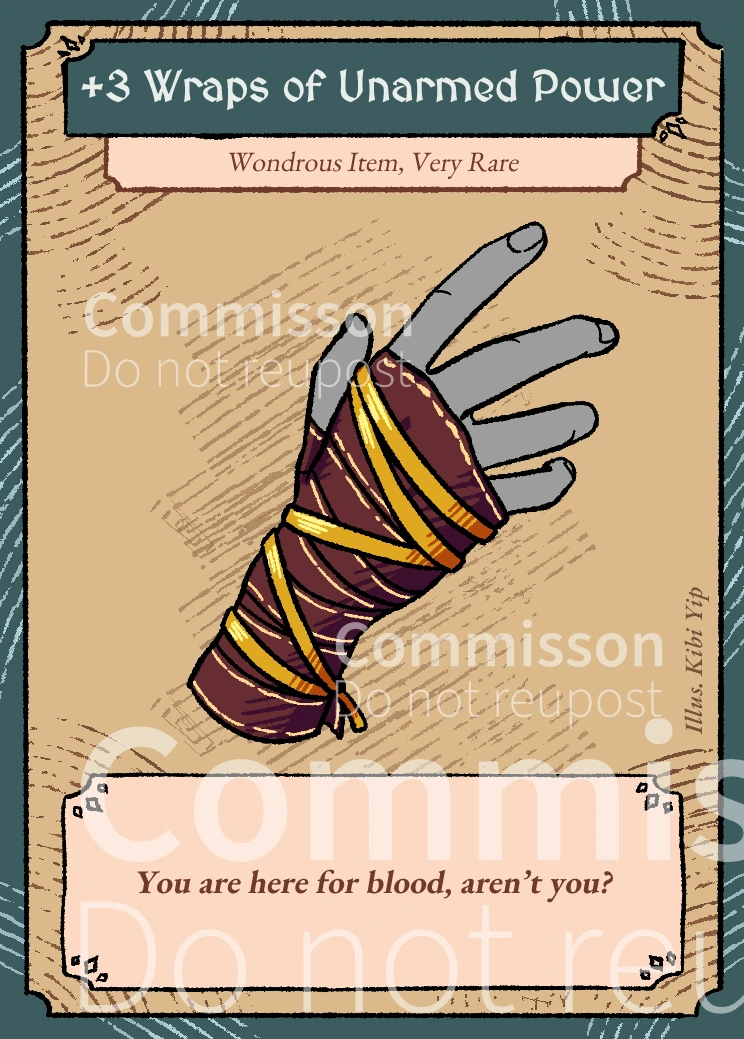 Wraps of Unarmed Power +3