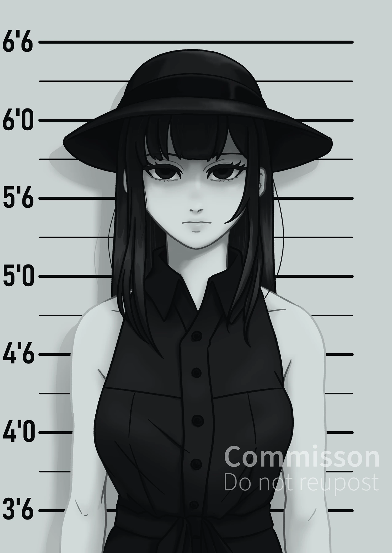 Lily — black and white illustration